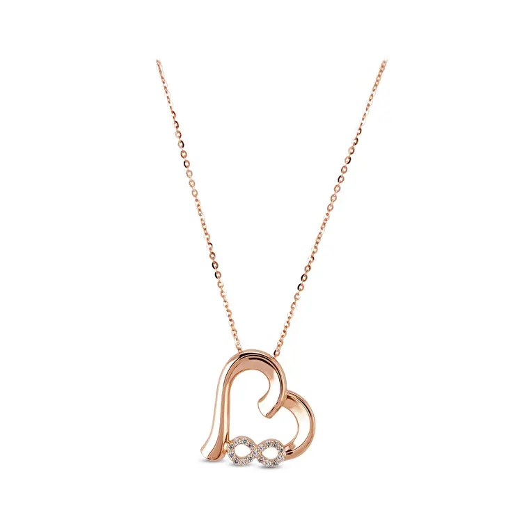 0.08 Carat Love Heart Diamond Pendant - 1
