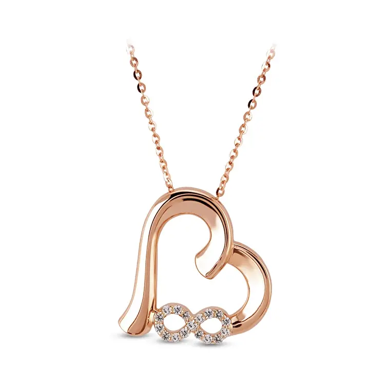 0.08 Carat Love Heart Diamond Pendant - 3