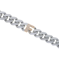 0.09 Carat Diamond Letter F Unisex Bracelet - Zen Diamond