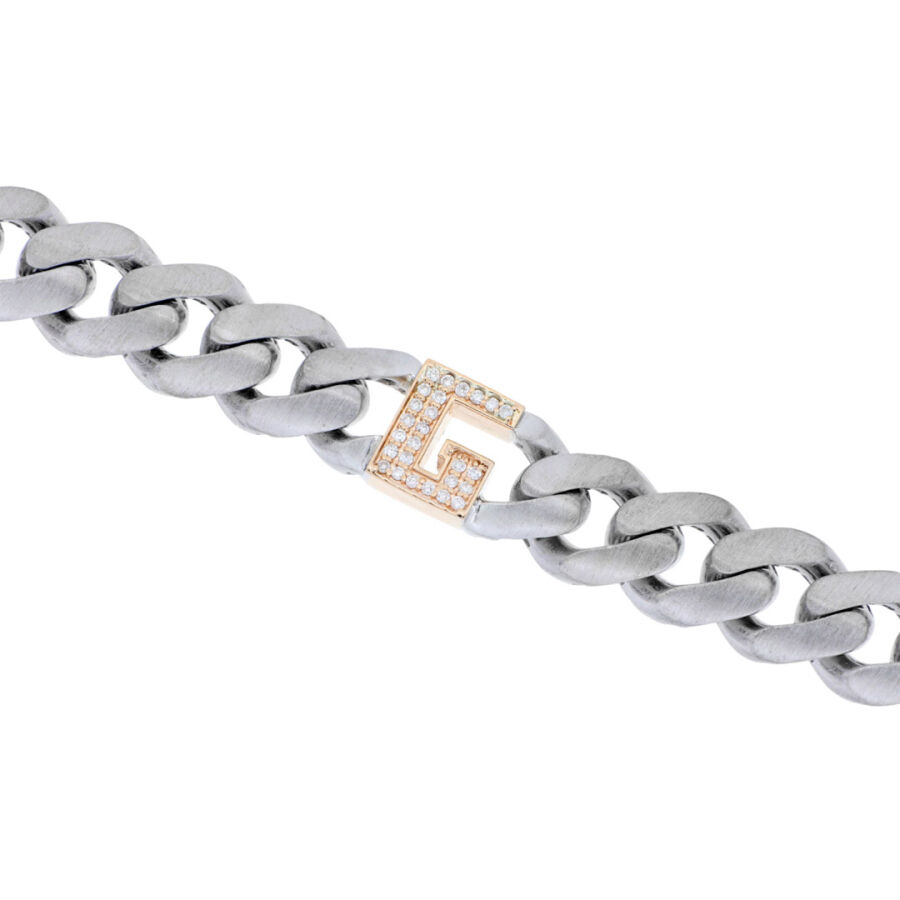 0.10 Carat Diamond Letter G Unisex Bracelet - 1