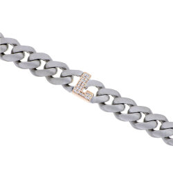 0.10 Carat Diamond Letter L Unisex Bracelet - Zen Diamond