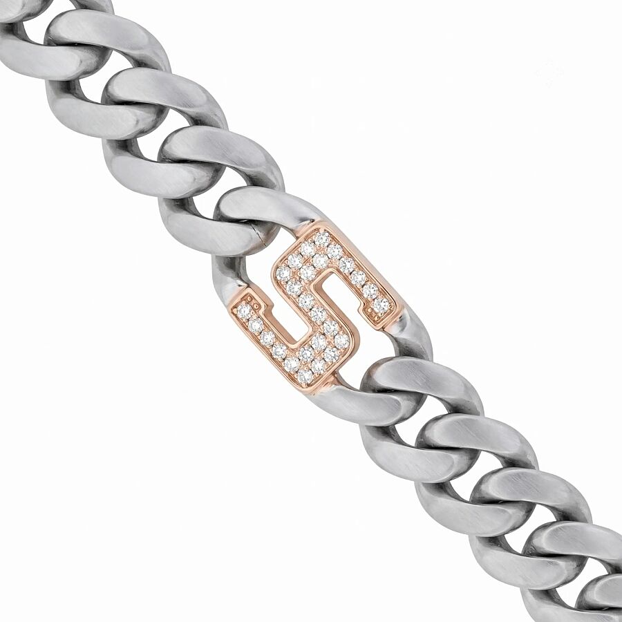 0.10 Carat Diamond Letter S Unisex Bracelet - 1