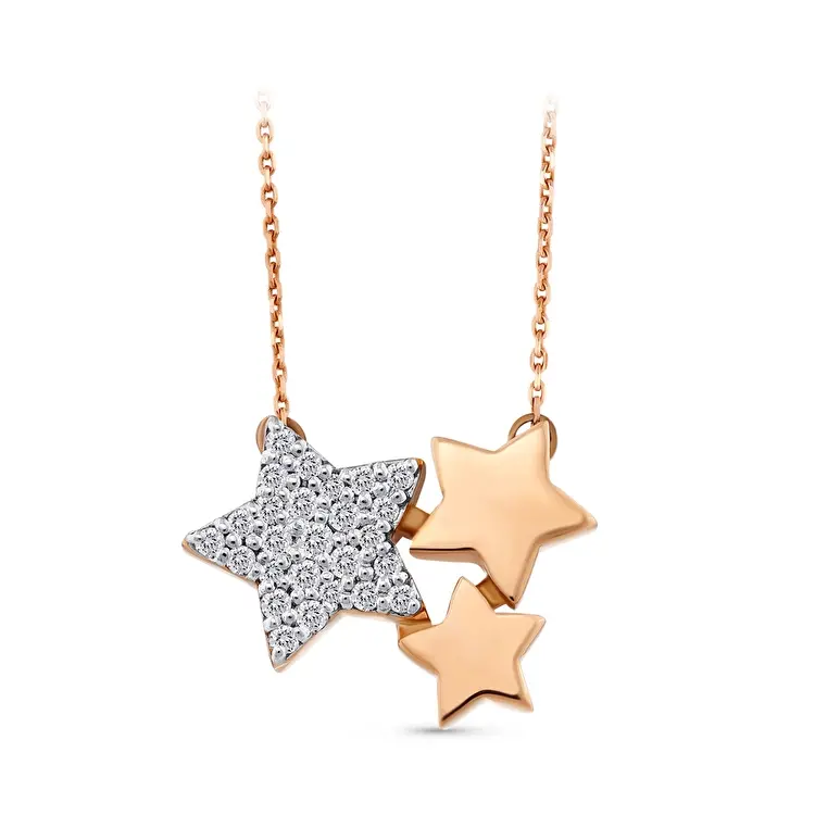 0.10 ct.Star Diamond Pendant - 2