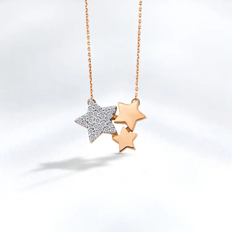 0.10 ct.Star Diamond Pendant - 1