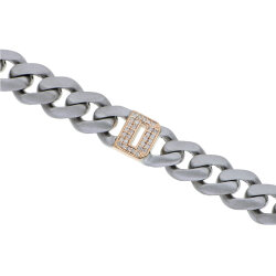 0.15 Carat Diamond Letter D Unisex Bracelet - Zen Diamond