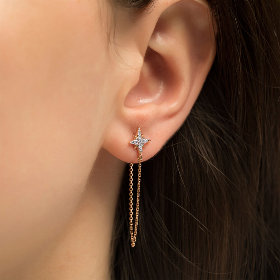 0.15 ct.Energy Star Diamond Earrings - 2