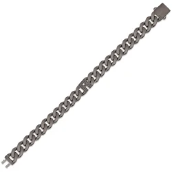 0.16 Carat Diamond Silver Men Bracelet - 2
