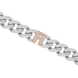 0.17 Carat Diamond Letter A Unisex Bracelet - Zen Diamond