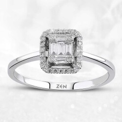0.17 ct.Baguette Diamond Ring - 1