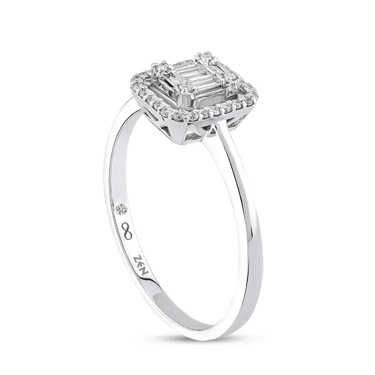 0.17 ct.Baguette Diamond Ring - 4