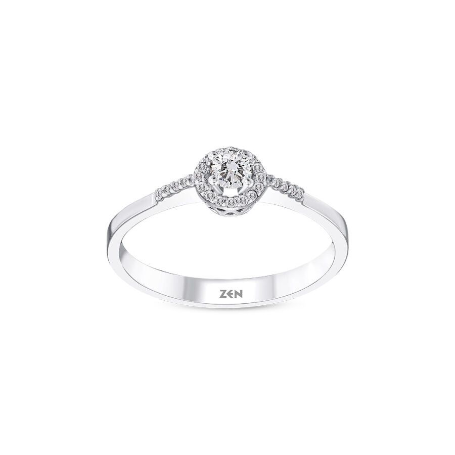 0.19 ct.Solitaire Diamond Ring - 1