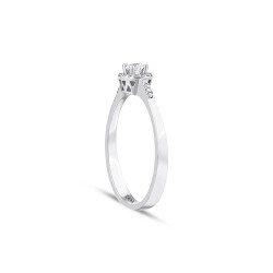 0.19 ct.Solitaire Diamond Ring - 5