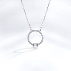 0.20 ct.Baguette Diamond Pendant - 2