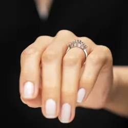 0.20 ct.Love Compass Fivestone Diamond Ring - 3