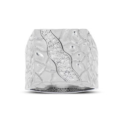 0.27 Carat Diamond Silver Men's Ring - Zen Diamond