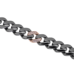 0.28 Carat Diamond Black Silver Man Bracelet - Zen Diamond