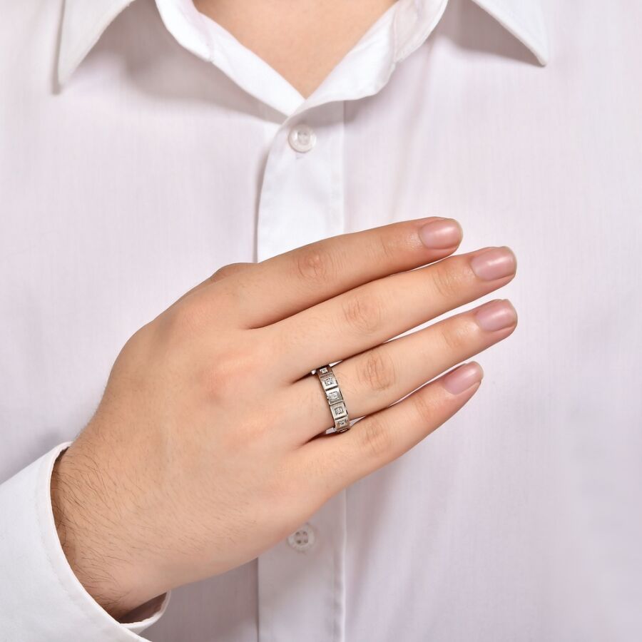 0.28 ct.Diamond Wedding Band - 3