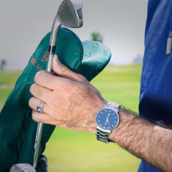 خاتم فضة رجالي مرصع بالألماس 0,30 قراط - 4