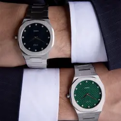 ساعة رجالي مرصّعة بالألماس 0,30 قراط - 5