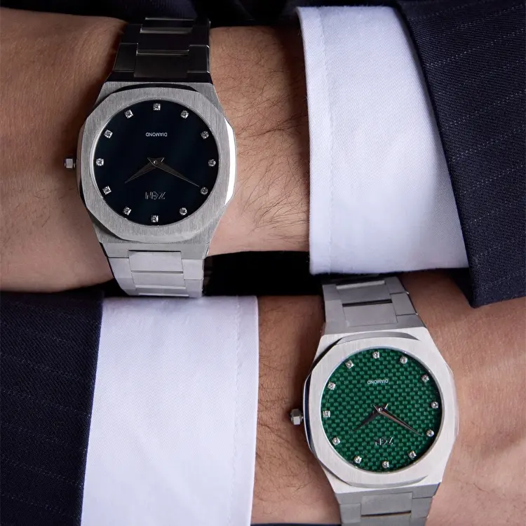 ساعة رجالي مرصّعة بالألماس 0,30 قراط - 5