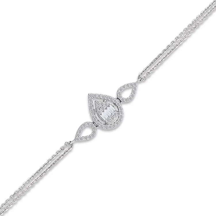 0.31 ct.Baguette Diamond Bracelet - 2