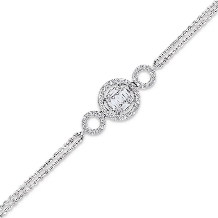 0.34 ct.Baguette Diamond Bracelet - 1