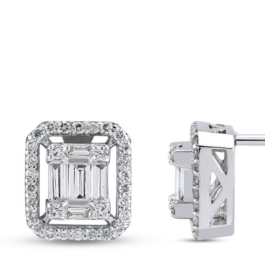0.34 ct.Baguette Diamond Earrings - 2