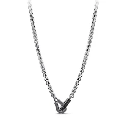 0.35 Carat Black Diamond Steel Men's Pendant - Zen Diamond