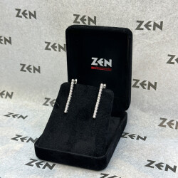 0.35 ct.Diamond Tennis Earrings - 2