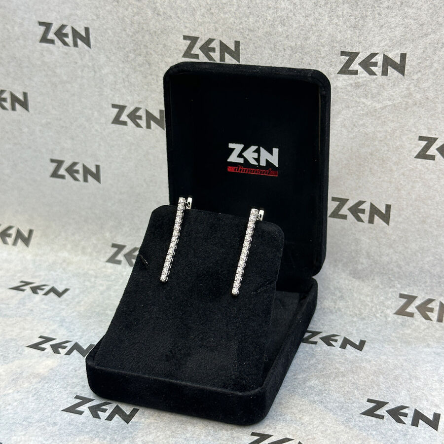 0.35 ct.Diamond Tennis Earrings - 1