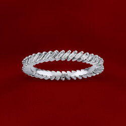 0.36 ct.Baguette Memoire Diamond Ring - Zen Diamond