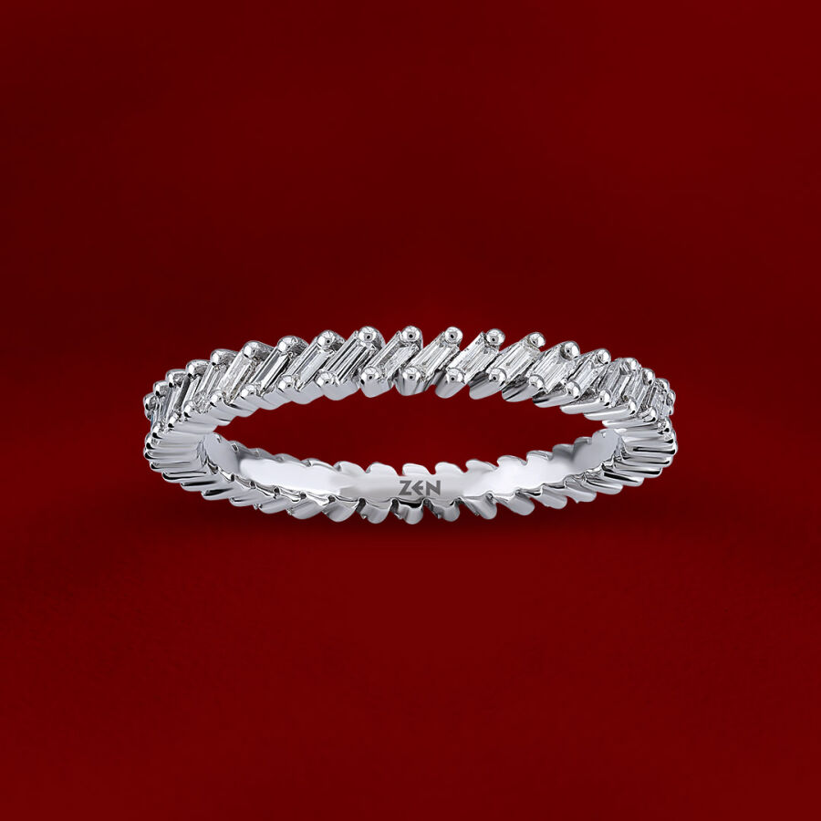 0.36 ct.Baguette Memoire Diamond Ring - 1