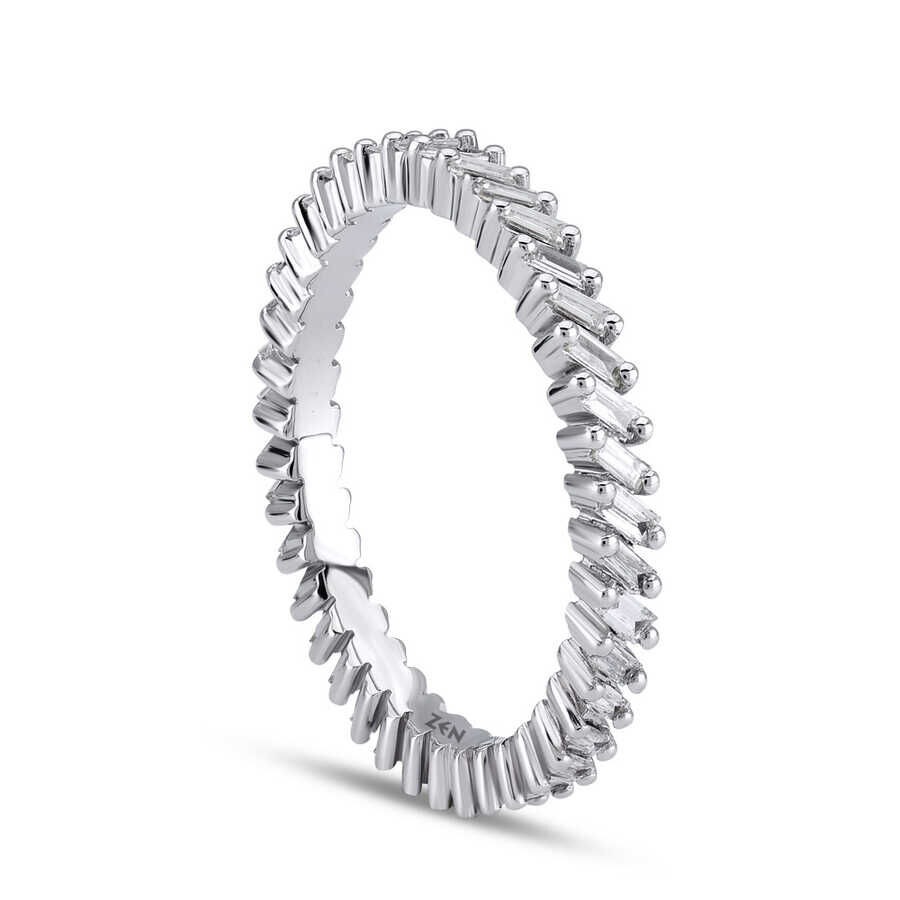 0.36 ct.Baguette Memoire Diamond Ring - 3