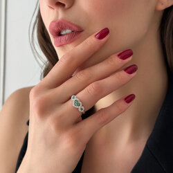 0.38 Carat Emerald Diamond Ring - Zen Diamond