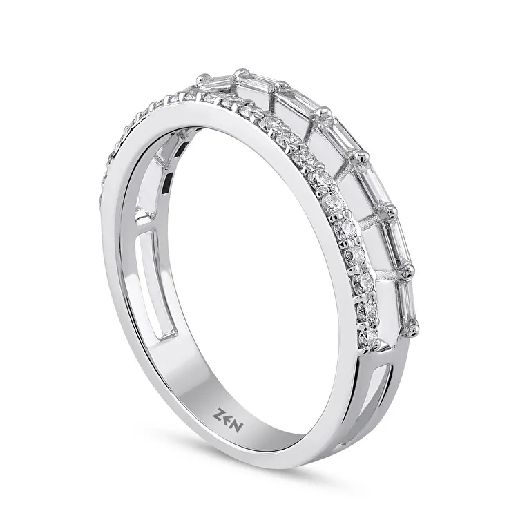 0.38 ct.Duet Baguette Diamond Ring - 3