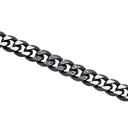 0.41 Carat Black Diamond Stainless Steel Men's Bracelet - Zen Diamond