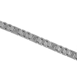 0.42 Carat Black Diamond Stainless Steel Man Bracelet - 1