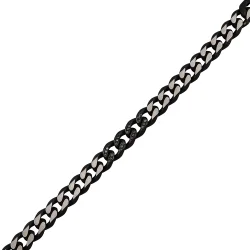0.45 Carat Black Diamond Stainless Steel Man Bracelet - 1
