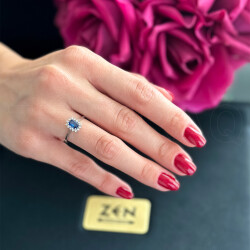 0.46 ct.Sapphire Diamond Ring - 2