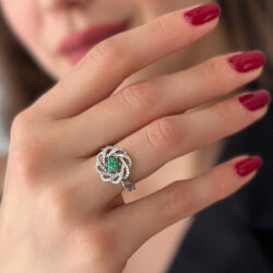 0.47 Carat Emerald Diamond Ring - Zen Diamond