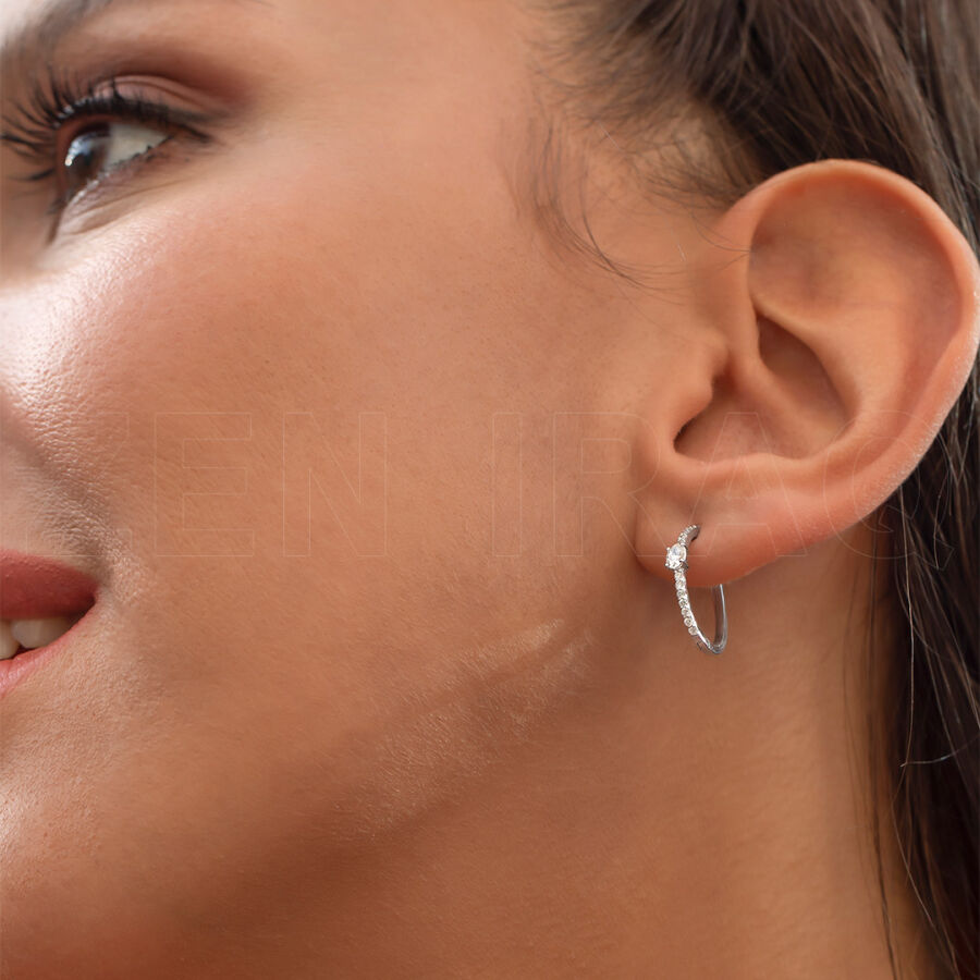 0.49 ct.Diamond Earrings - 1