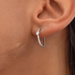 0.49 Carat Diamond Earrings - 2