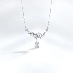 0.50 Carat Baguette Diamond Pendant - 1