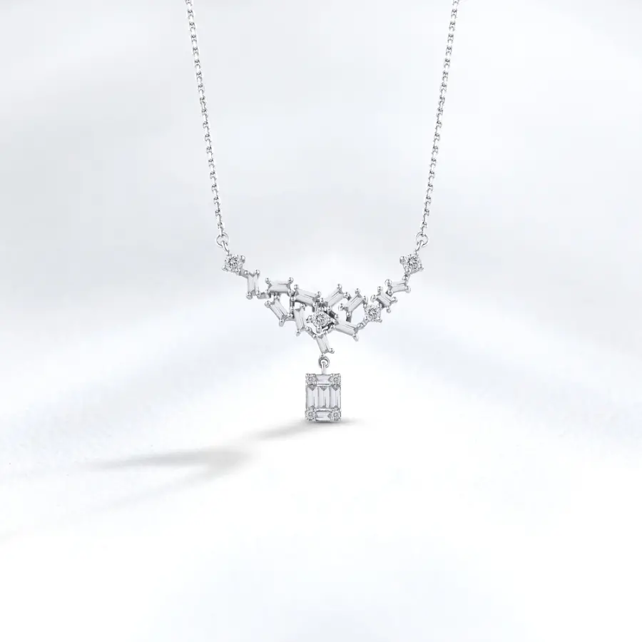 0.50 Carat Baguette Diamond Pendant - 1