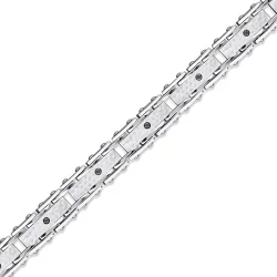 0.50 carat Black Diamond Stainless Steel Man Bracelet - Zen Diamond