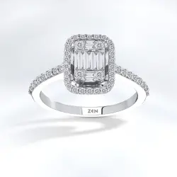 0.51 ct.Baguette Diamond Ring - 1