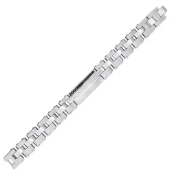 0.55 carat Black Diamond Stainless Steel Man Bracelet - 2