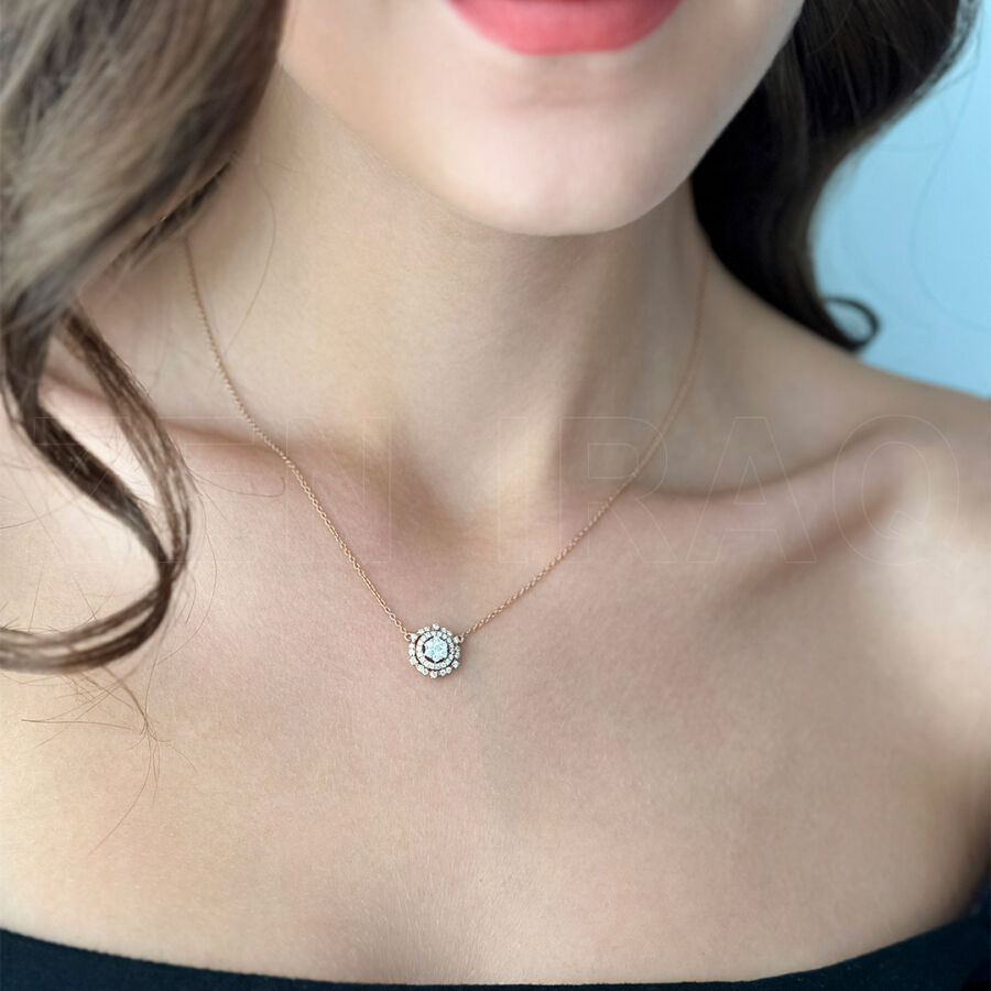 قلادة مرصع بالألماس 0,55 قراط - 2