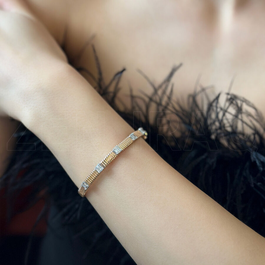 0.56 ct.Baguette Diamond Bracelet - 2