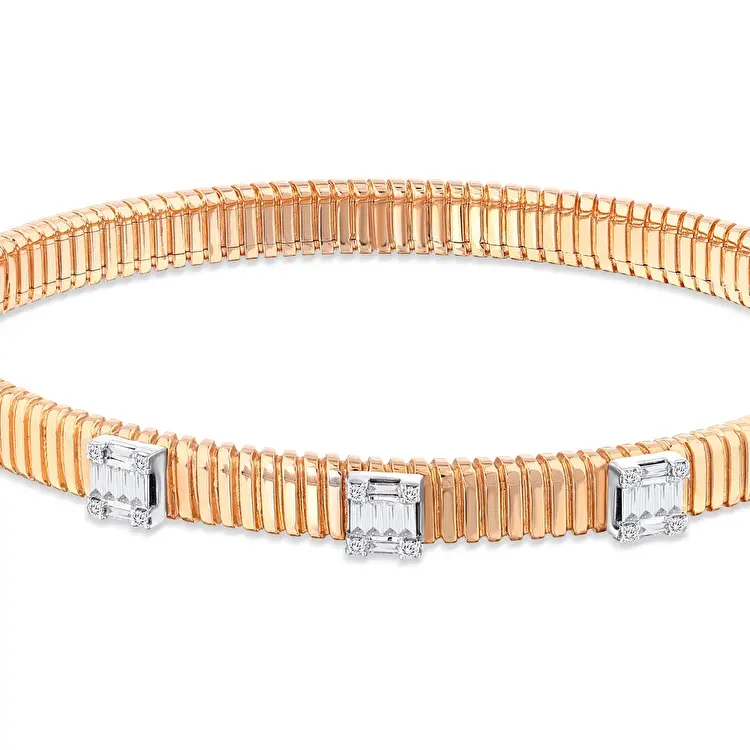 0.56 ct.Baguette Diamond Bracelet - 4